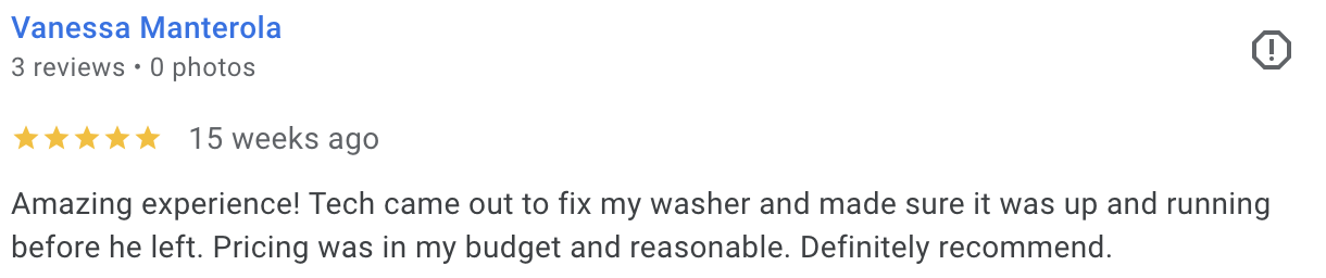 Customer review 1 of 12
